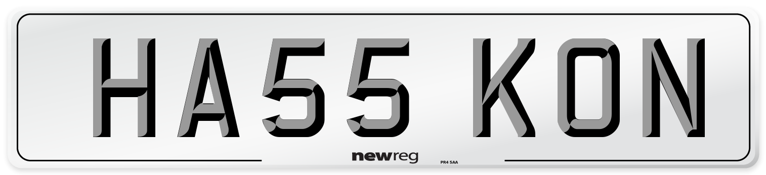 HA55 KON Number Plate from New Reg